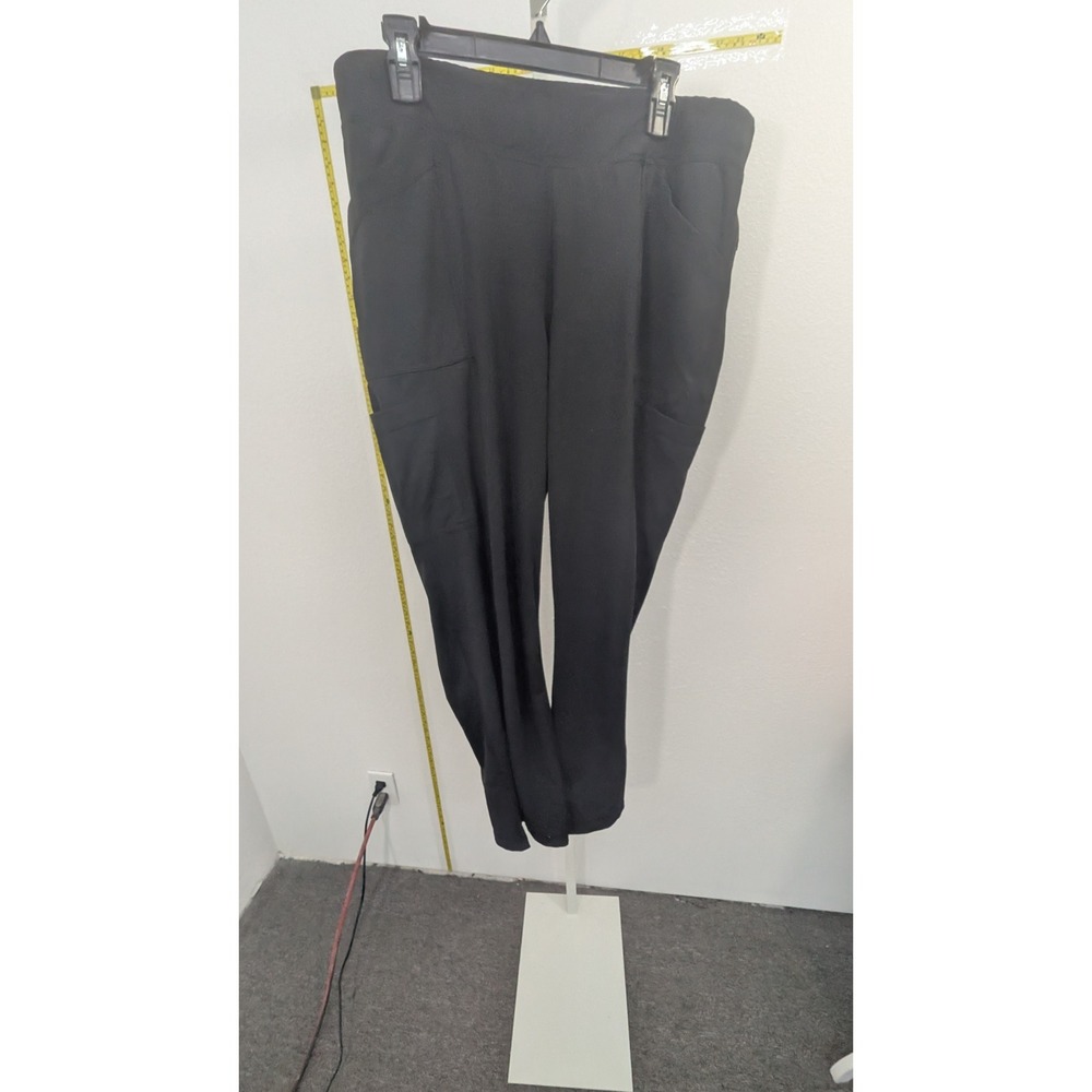 Urbane Impulse Black Scrub Pant Women XLG Stretch Contemporary Fit Cargo Pockets